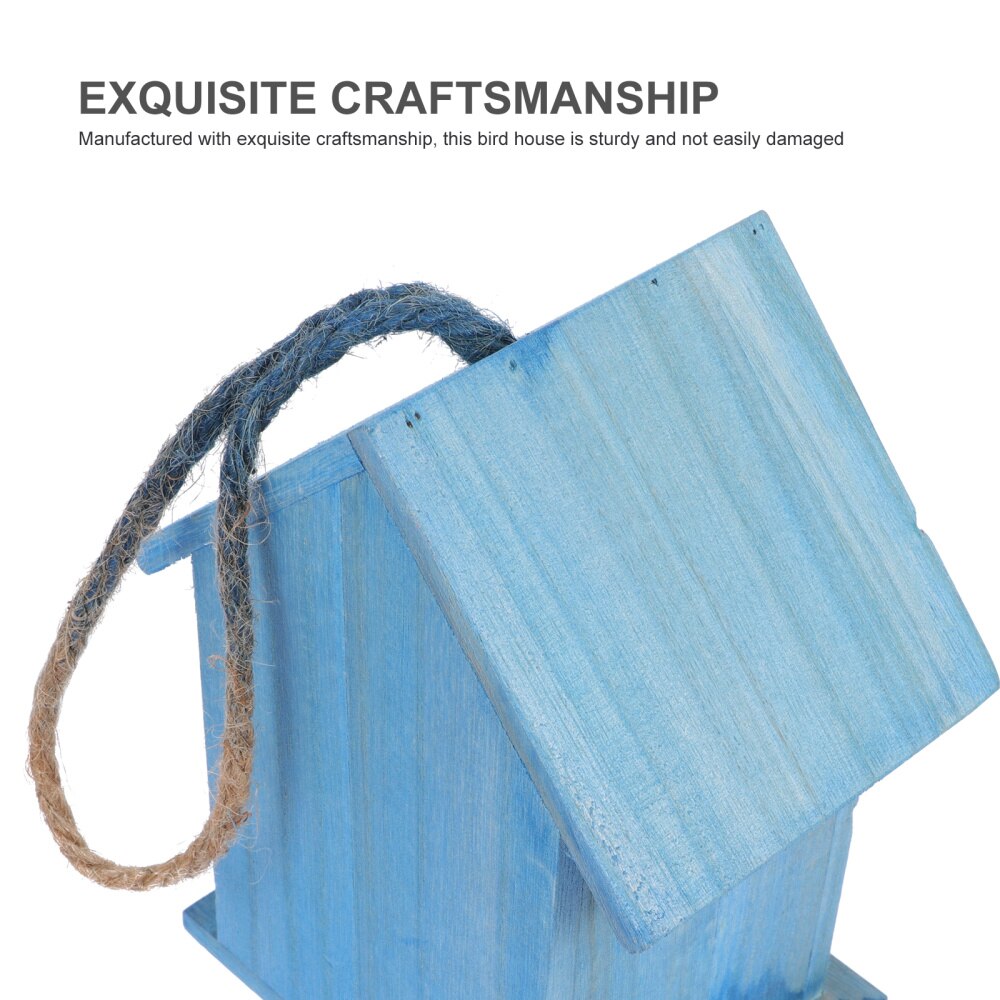 Decorative Bird House Wooden Hanging Bird Nest Bird Feeder Birdhouse