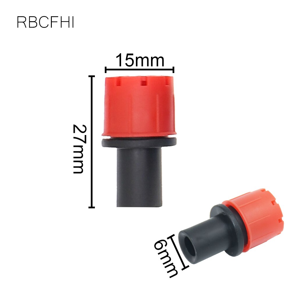 RBCFHl 20-50PCS 6mm Adjustable Dripper hole threaded connector Micro Drip Irrigation Watering Anti-clogging Emitter