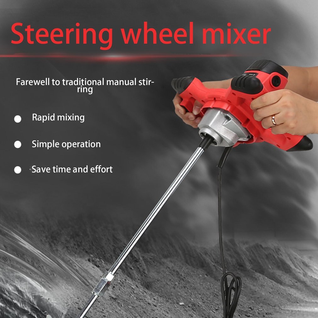 2100W Hand Verf Mixer 6-Speed Elektrische Mixer Met S Bar Enkele As Professionele Elektrische Stopverf Coating Mengen machine Tools