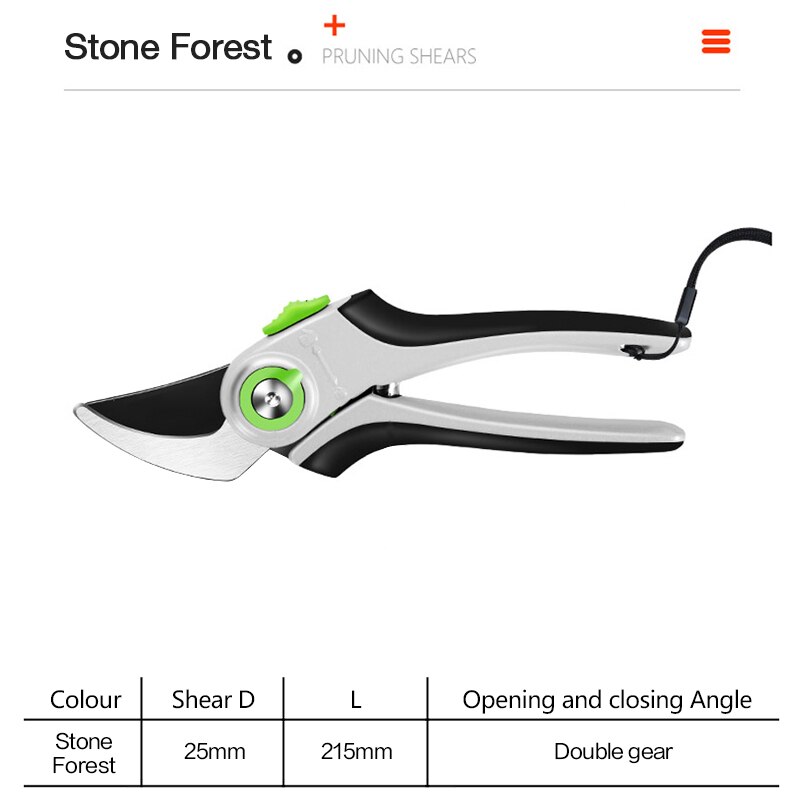 OMY Gardening Pruning Shears Which Can Cut Branches of 35mm Diameter Fruit Trees Flowers Branches and Scissors Hand Tools: Stone