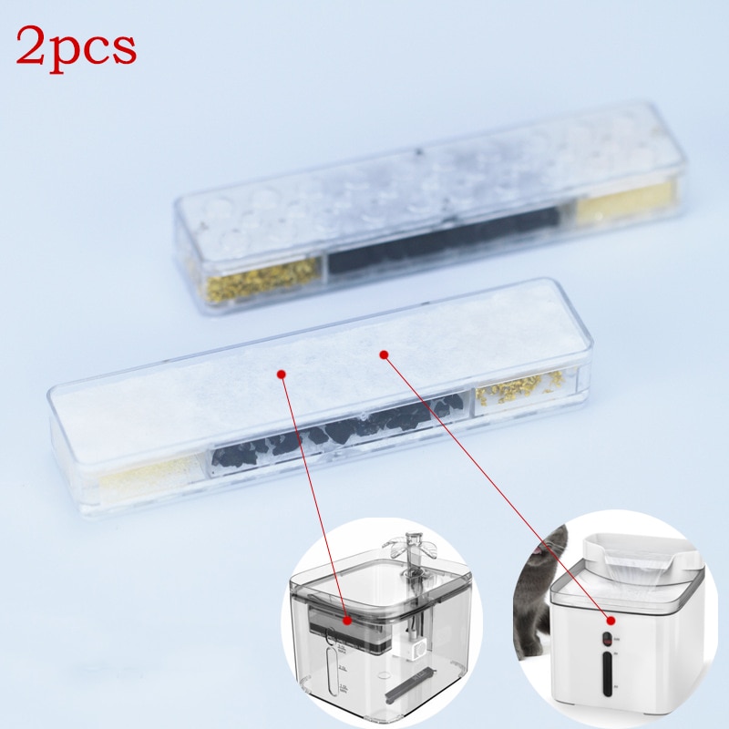 Super elementos de filtro para CY0006, Gato dosificador de agua para perro, filtros, sistema de filtración de seis capas, 2 uds.
