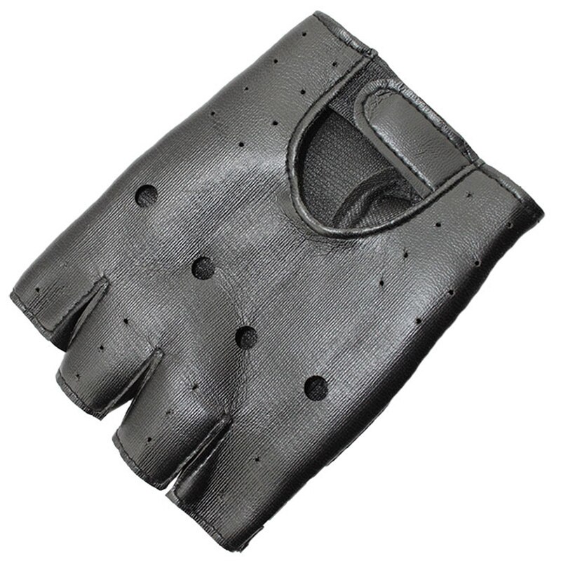 Guantes sin dedos, aspecto de cuero, con tachuelas, Punk Rock negro, Guay, Unisex: Adult without nails