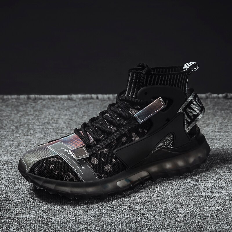 Lente herfst heren sokken hardloopschoenen zwarte jeugd sneaker voor heren hoge sokken heren joggingsneakers heren