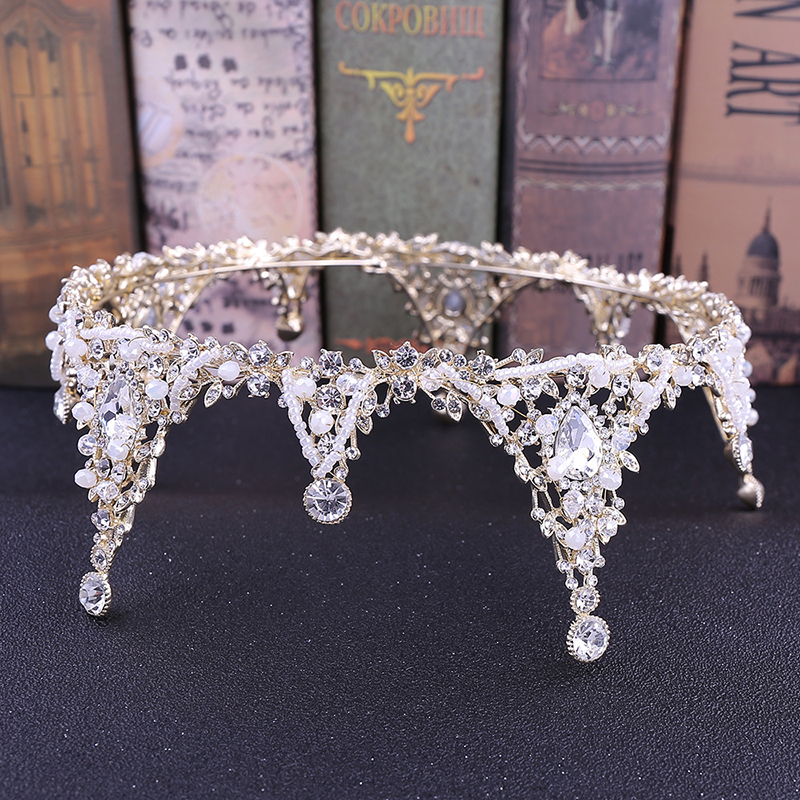 Jeweled Kronen SchöNe Kopfschmuck Hochzeit Krone Hochzeit Diademe Haar Zubehör für Prom Geburtstag Kostüm Party LL @ 17