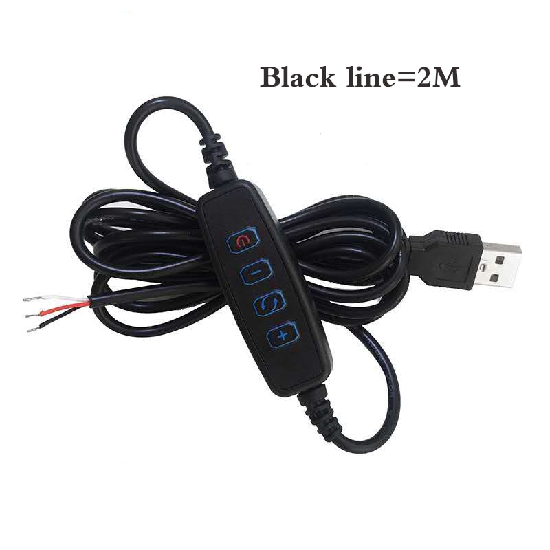 Dc 5v led dimmer usb-port strømforsyningsledning dæmpning farvematchende forlængerkabel med tænd / sluk-switchadapter til led-lys