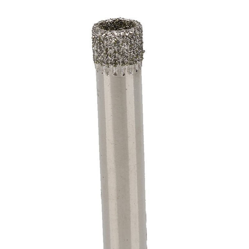 10 stk 6mm diamantbelagt borflise keramisk glas hulsave sølv  b88