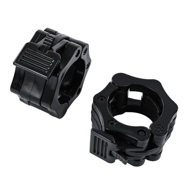 25/50mm Spinlock Barbell Collars Quick Release Barbell Clamps Olympic Weight Bar Clips for Weightlifting and Strength Training: 2 pcs black / 25MM