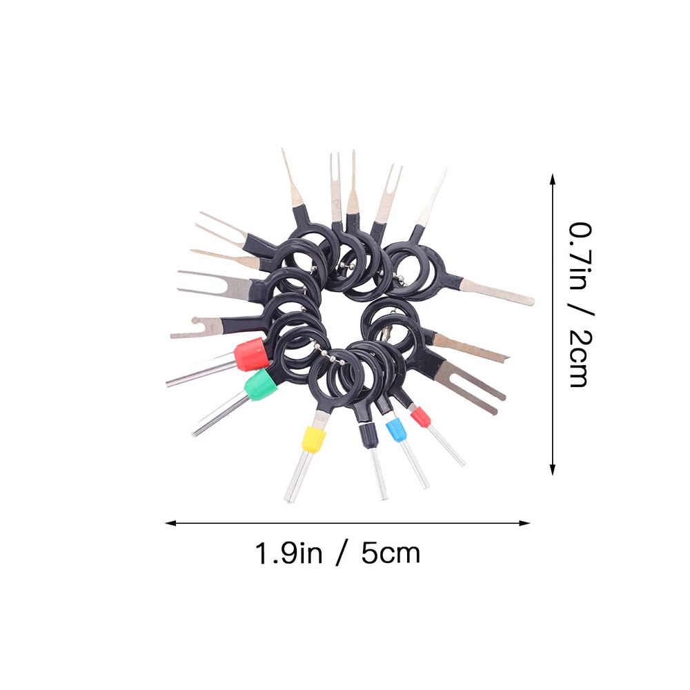 1 sæt /41 stk pin frigørelsesværktøj metal praktisk bilstik ledningsnet frigørelse pick extractor pin remove tool extractor til bil
