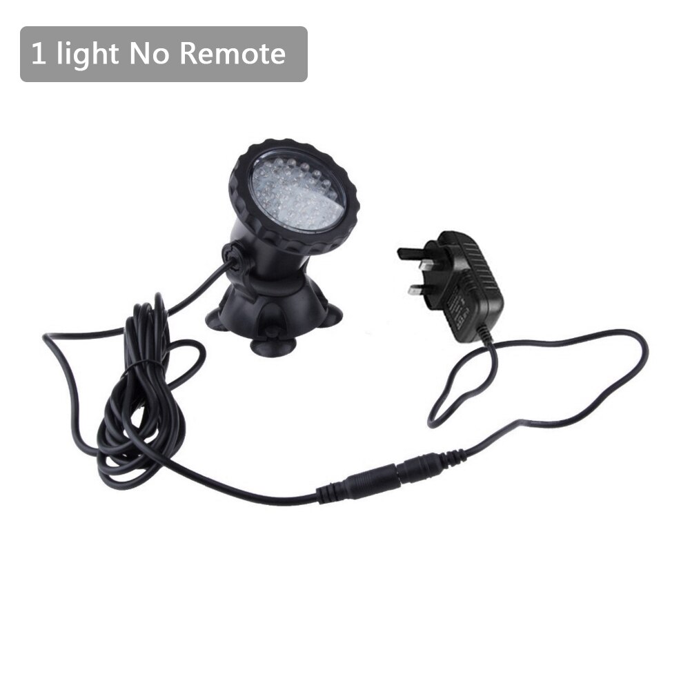 Luz LED subacuática RGB IP68, lámpara de acuario impermeable, 36LED, luz de punto de paisaje para piscina, tanque, fuentes, estanque de agua: Verde / 0-5 W