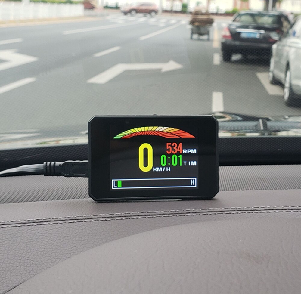 HUD – affichage tête haute, affichage numérique de la température de l'eau et de l'eau, T816, OBD, affichage GPS, affichage de la consommation de carburant, jauge de projecteur de vitesse