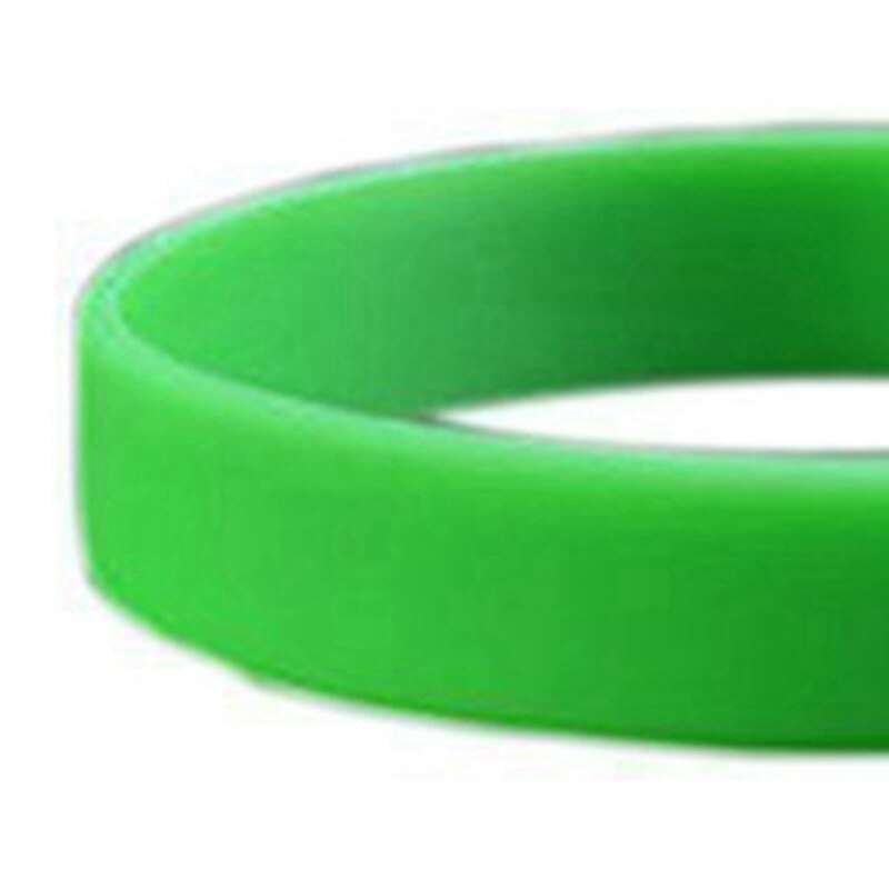 2x silikonkautschuk-elastik-armbänder, manschettenarmbänder, armreifen, grün
