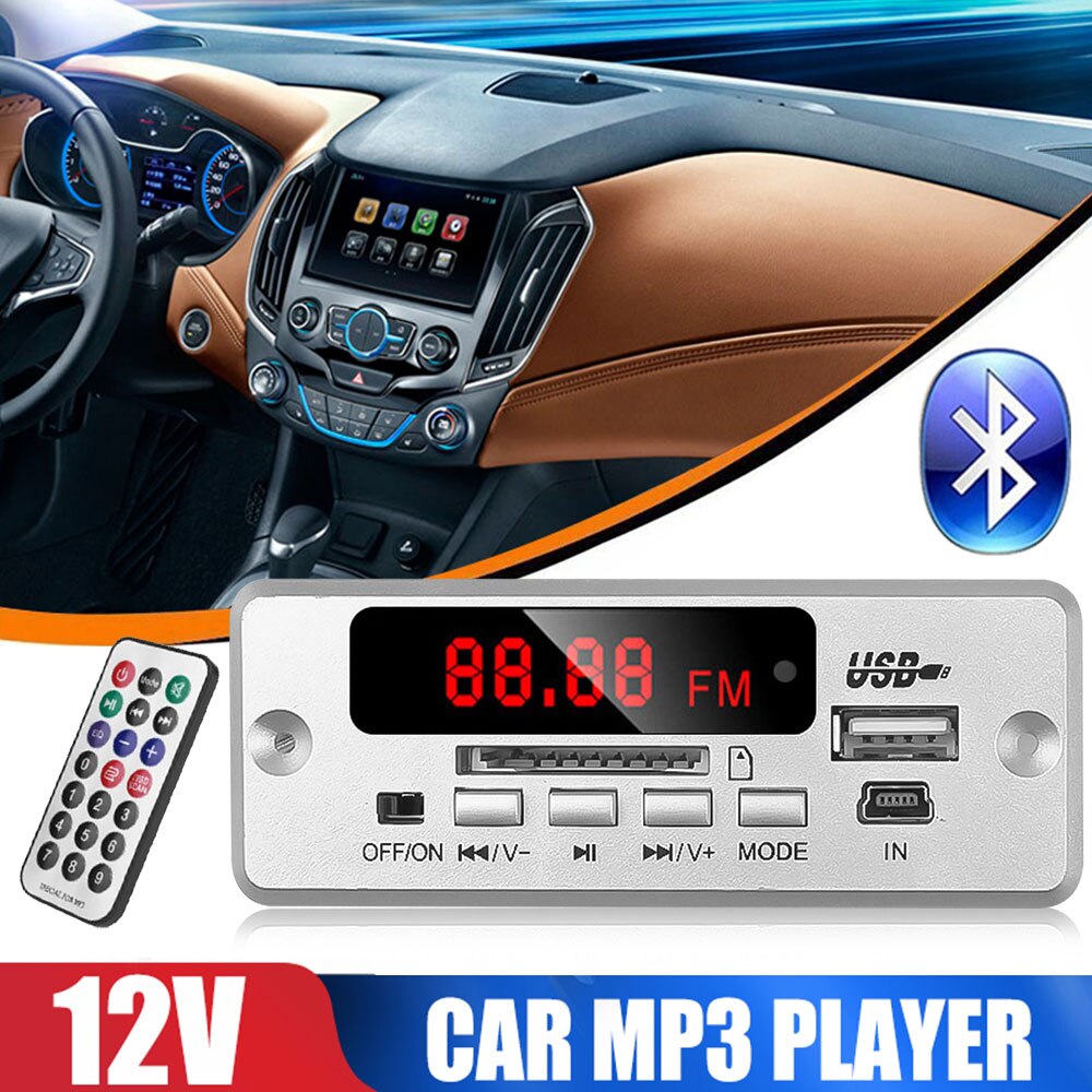 MP3 Decoder Board Auto Accessories USB SD FM WMA Decoder Car Bluetooth Speaker Player Replace Durable