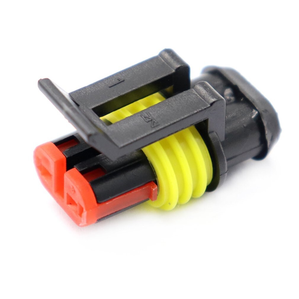 10 Kit 2 Pin Way Sealed Waterproof Electrical Connector Plug Terminal Connector Plug Set For Motorcycle Scooter Truck Boat