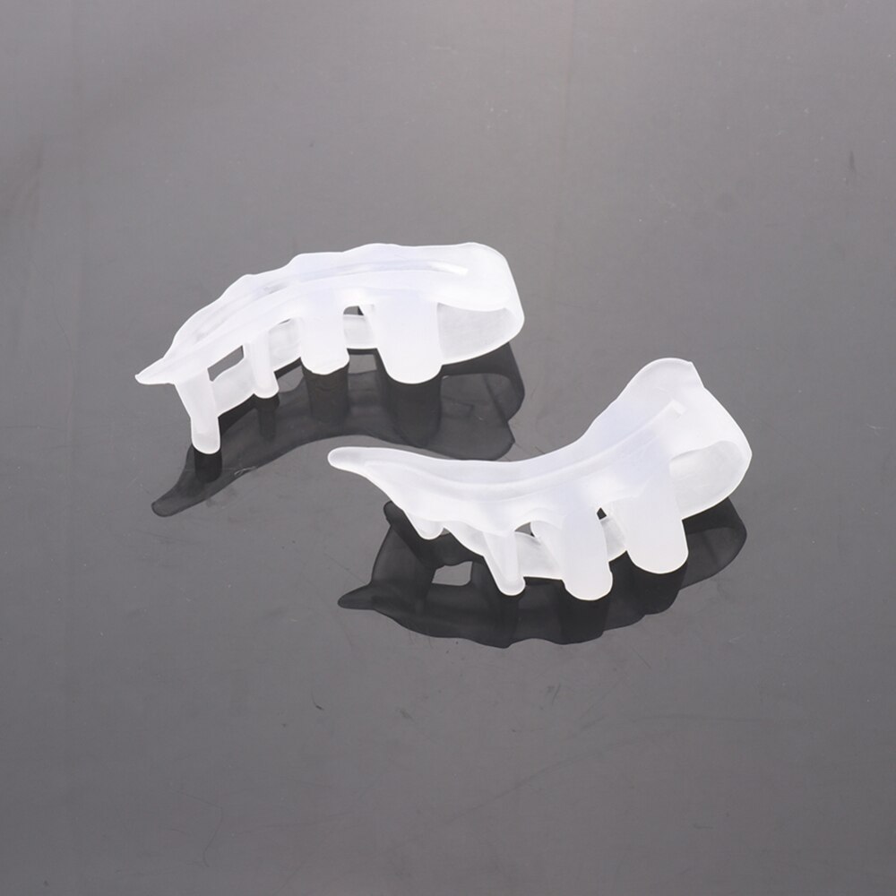 2 stuks gel siliconen hallux valgus corrector teenspreiders rechtzetten spreider voetverzorgingstool hallux valgus pro massagetool: Wit