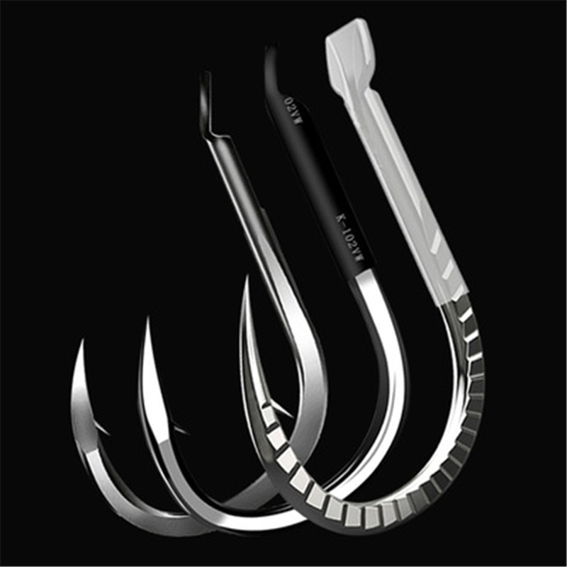 30pcs/Box Titanium Alloy Fishing Hooks 20-65LB Single Circle Fishhook Barbed Carp Fishing Hooks Sea Accessories