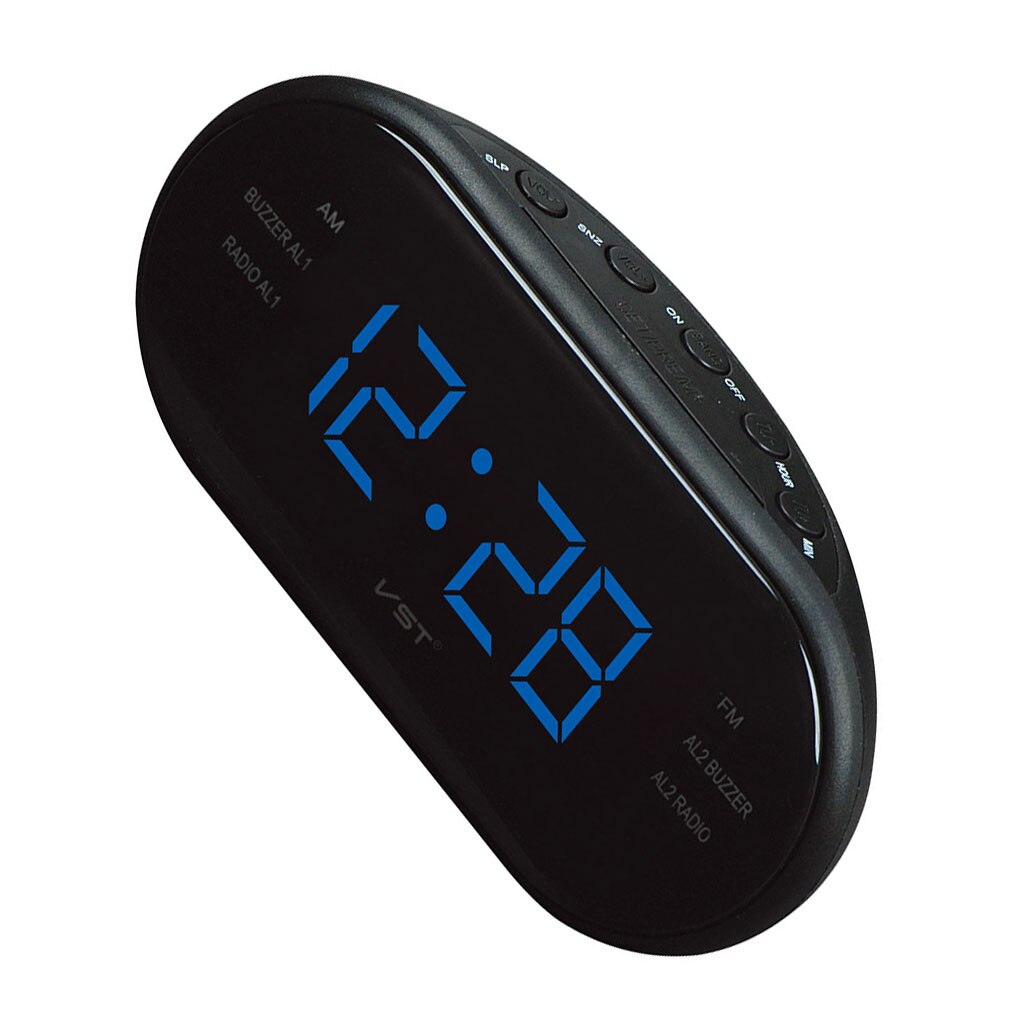 AM/FM LED Clock Electronic Desktop Alarm Clock Digital Table Radio Home Office Supplies US Plug: NO.3
