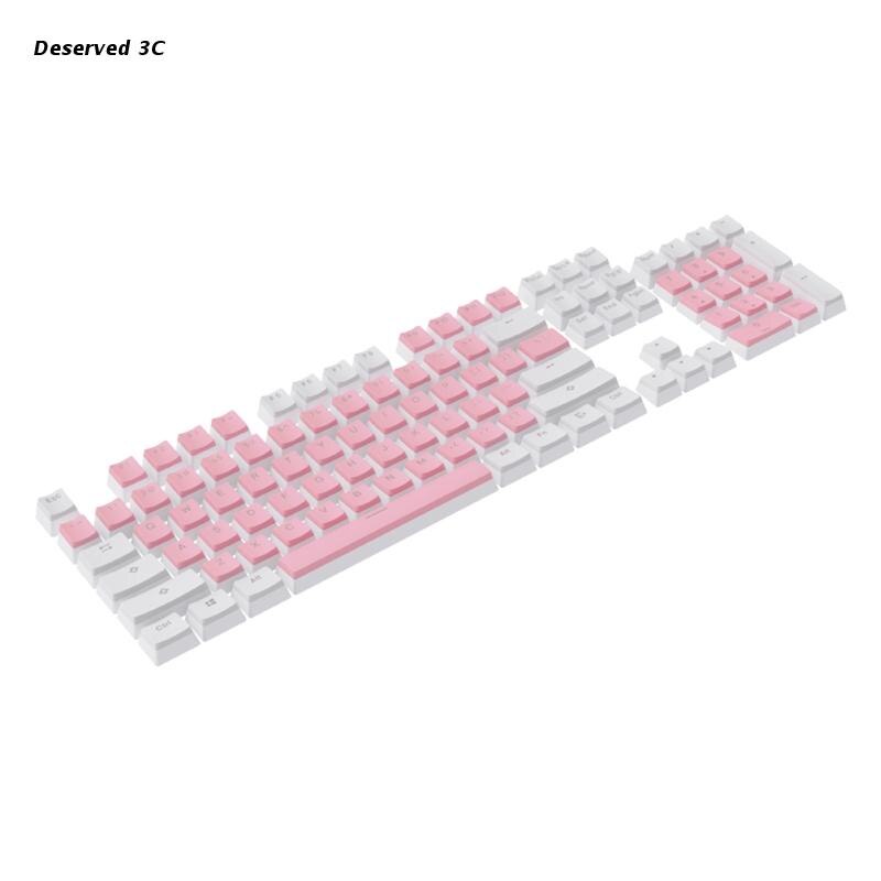 R9CB 104 Keys Pudding Keycap OEM Profile Double Shot PBT Backlit Keycap for Mx Switch