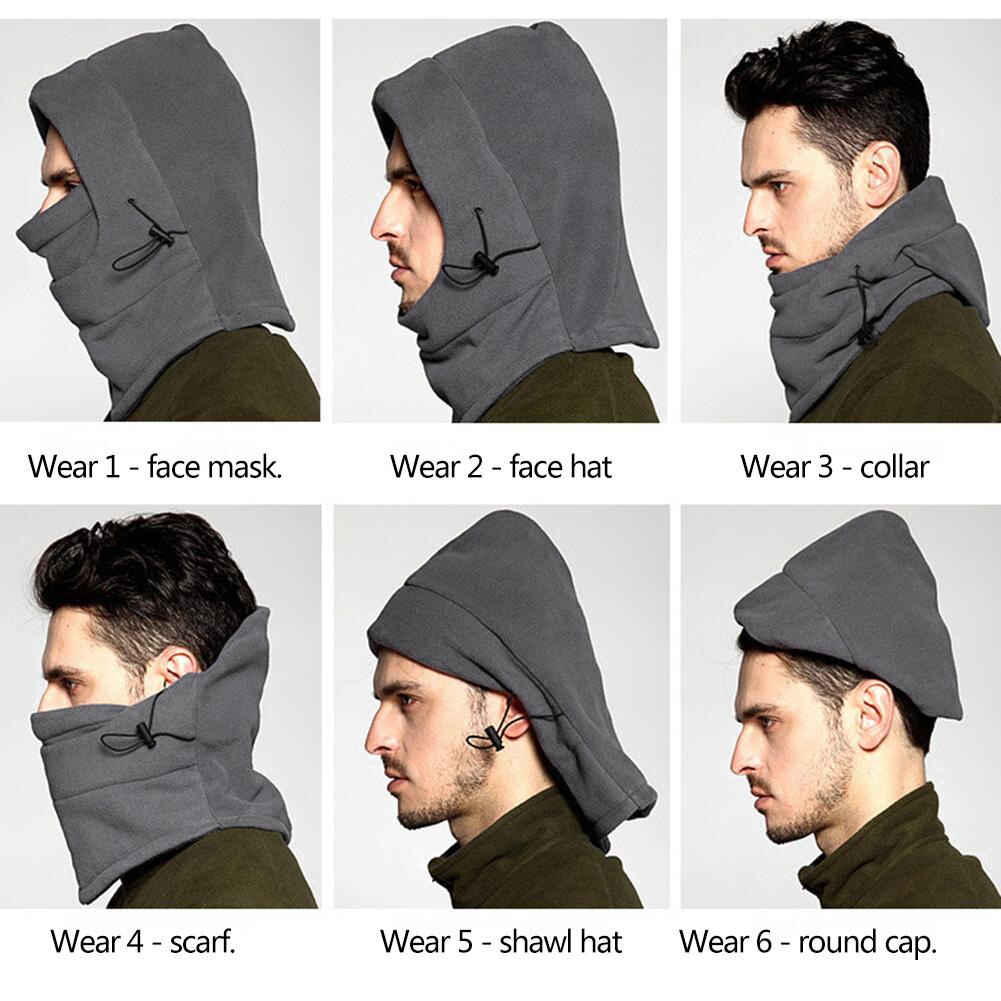Cycling Cap Ski Winter Windproof Cap Outdoor Sports Bib Cold Padded Hood Mask Plush Warm Hat Bike Winter Cycling Warm Equipment