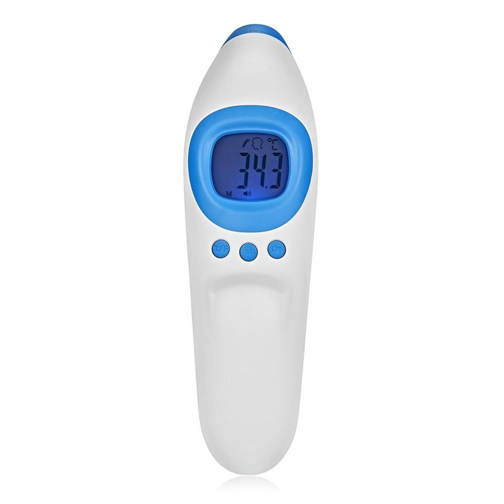Multifunções termômetro infravermelho sem contato termômetro clínico testa corpo humano do bebê doméstico ferramenta de medição digital: White
