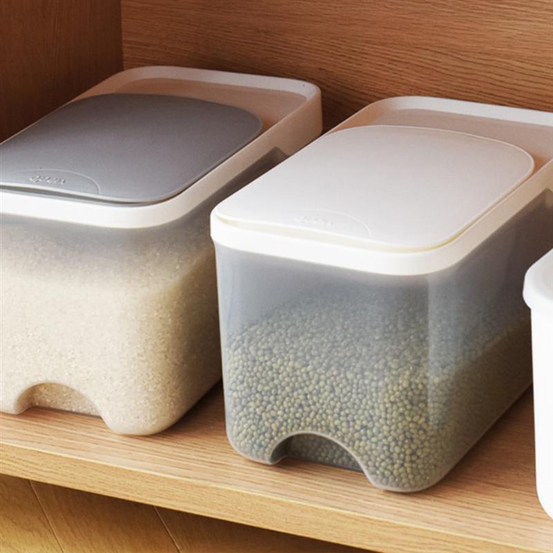 5kg ris förvaringslåda spannmål spannmål dispenser flip lock mat arrangör behållare kök förvaring förseglade ris hink insektsäker