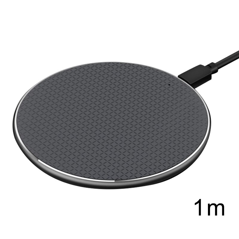 Caricatore Wireless Qi Veloce Pad Dock Alluminio Portatile per iPhone 11 Pro XS Max X: Nero