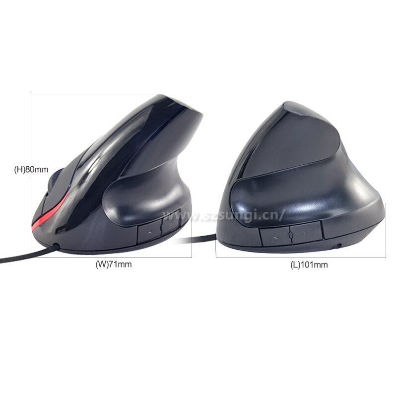 Wired Computer Mouse Healthy USB Wired Ergonomic Vertical Mouse Optical Mice for PC