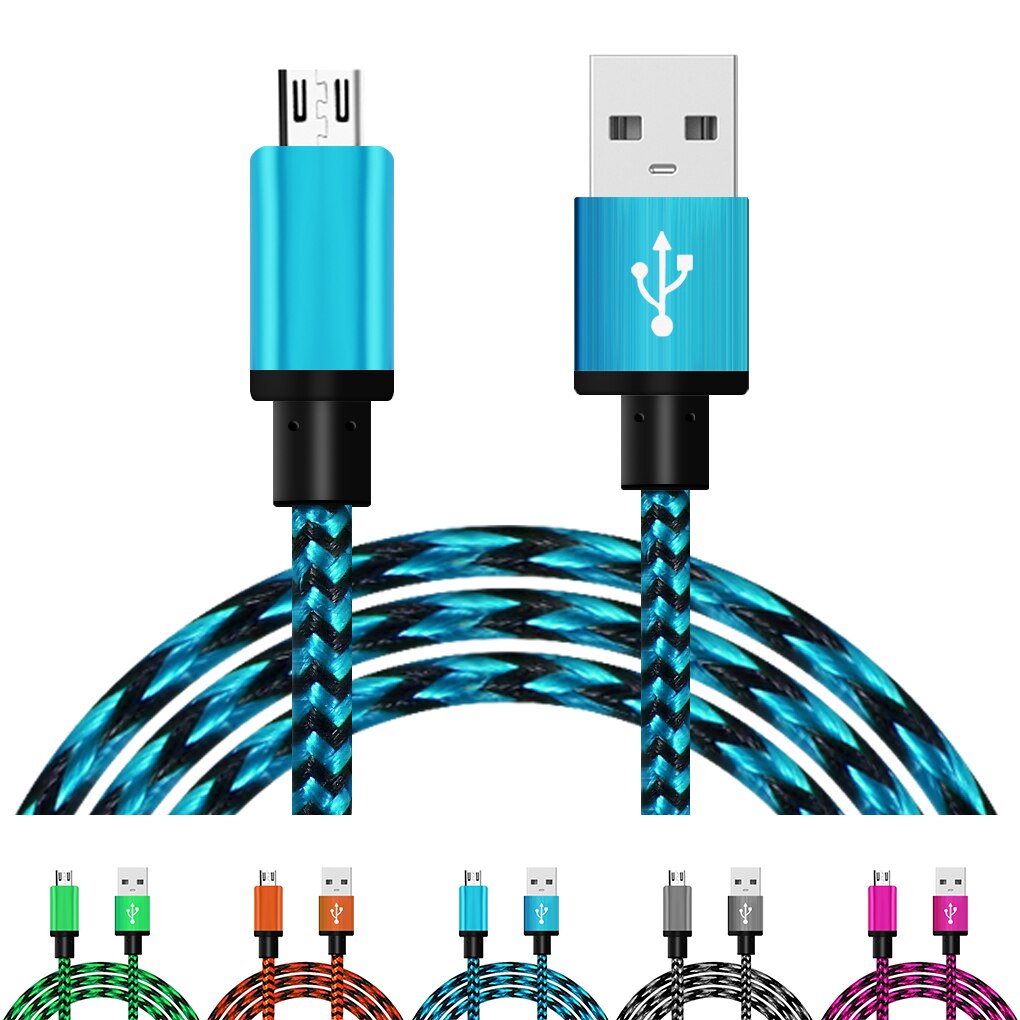 Universal Data Transmission Micro USB Charger Cable For Sumsung Galaxy S4 S5 S6 Note2 for HTC for Xiaomi for Huawei 5 colors