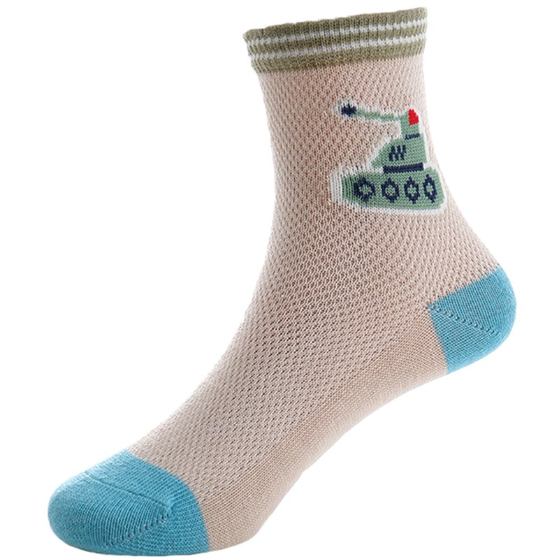 5 paare/los freundlicher Socken Frühling Sommer Karikatur Flugzeug Baumwolle Atmungsaktiv Gittergewebe Jungen Socken Mädchen Socken 3- 15 Jahre freundlicher socken