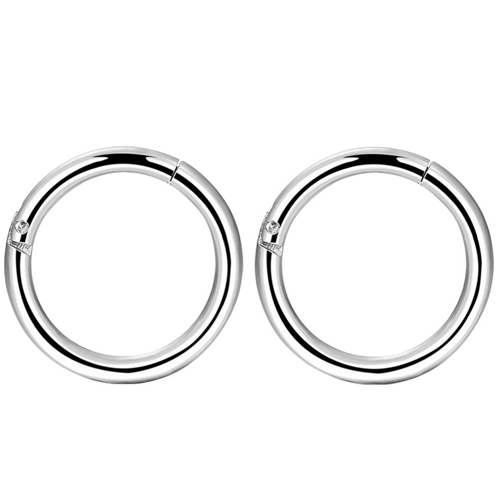 KÖRPER Punk 16g Klapp Segment Ringe 316L Chirurgische Stahl Lippe Nase Band Septum Clicker Tragus Daith Knorpel Ohrringe durchbohren: 10mm Paar