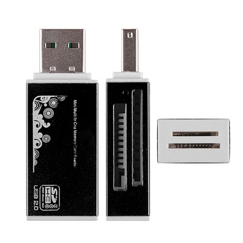 4 Card Slots USB 2.0 All in 1 Multi Memory Card Reader for Micro SD SDHC TF M2 MMC MS PRO DUOs