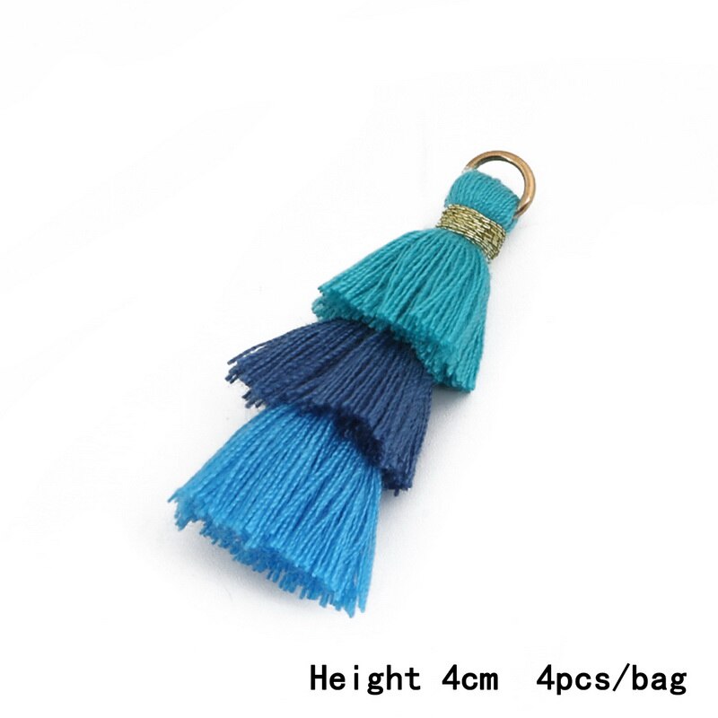 Nieuwste 3 lagen polyester katoenen kwastjes bedels voor oorbellen ketting sieraden doe-het-zelf bevindingen maken rugzak decoratie: 09