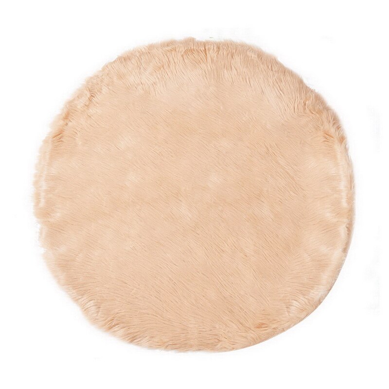Tapis en laine artificielle, couvre-chaise en peau de mouton, couvre-siège et fourrure artificielle, 30x30CM, pour chambre à coucher