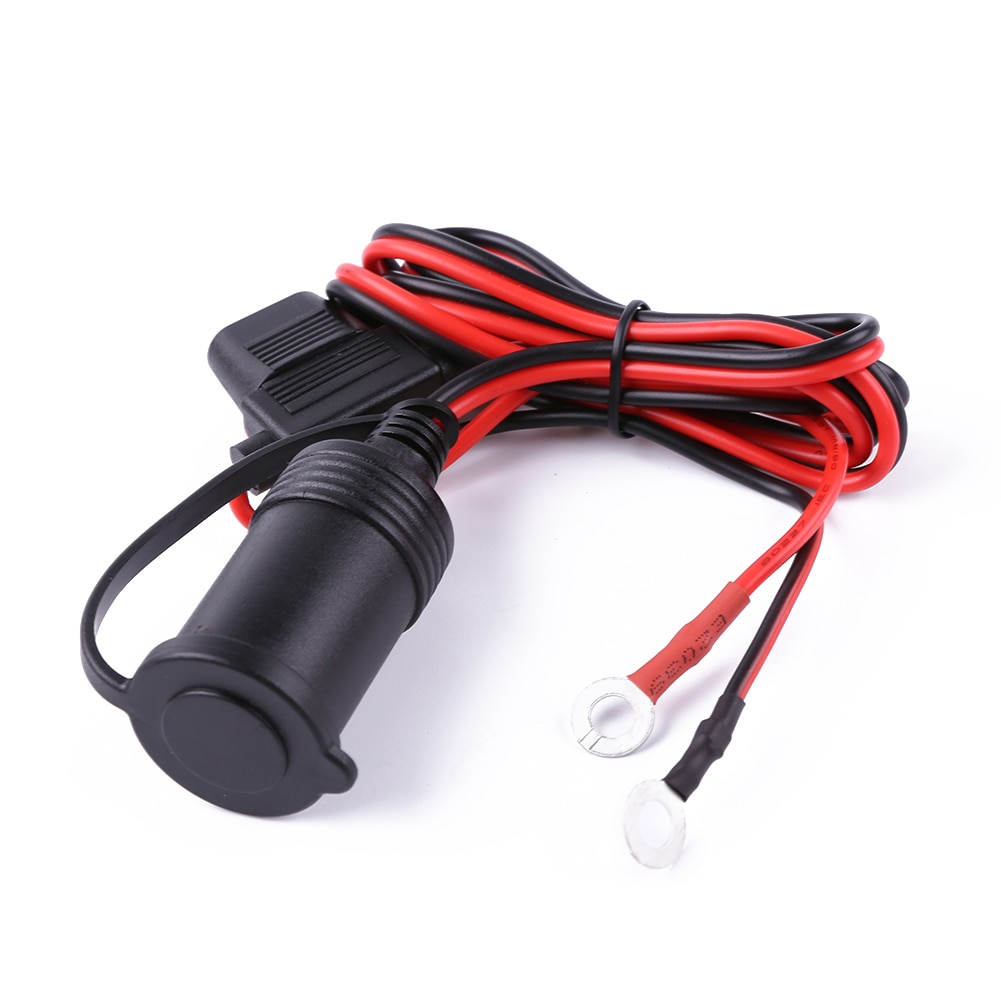 Adaptador de enchufe hembra para mechero de coche, 12V y 24V de CC, para motocicleta y camión, con fusible y Cable de 10A: Default Title
