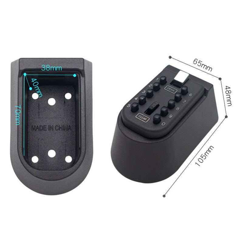 Key Safe Box Aluminium Alloy Wall Mounted Home Safety Password Security Lock Storage Boxes with Code DQ