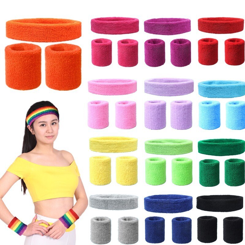 Zweetband Hoofdband Fitness Unisex Crossfit Sport Polsband Hoofd Bands Armbanden Voor Mannen Vrouwen Haarband Pols Polsbandjes