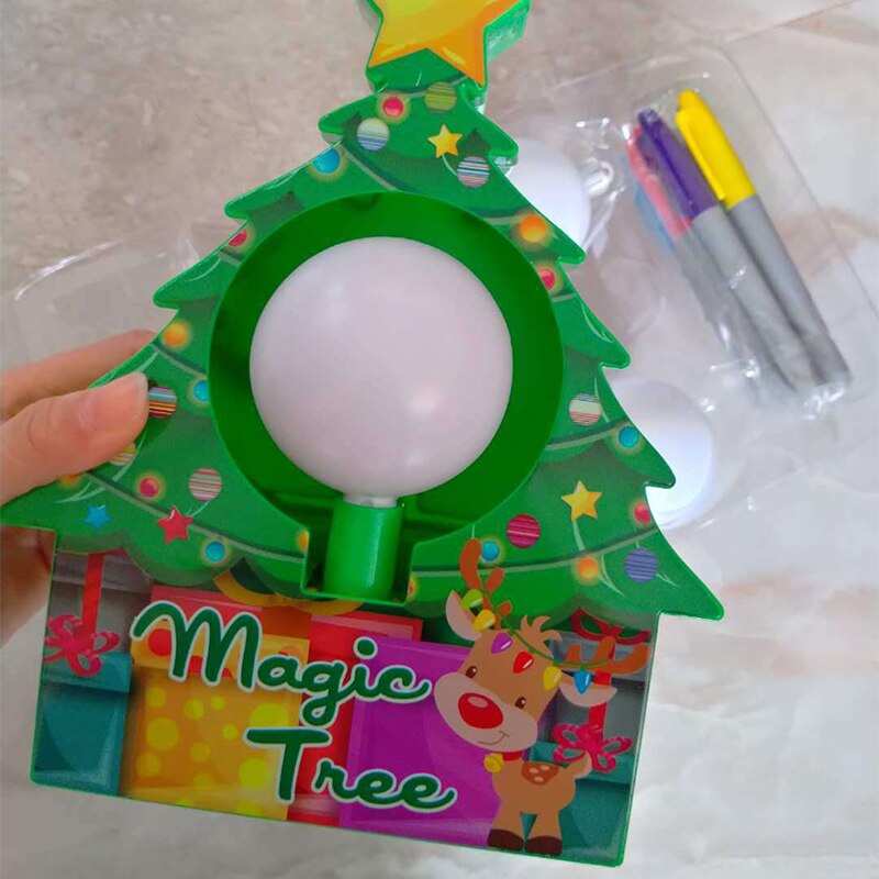 DIY Kids Drawing Toys Christmas Tree Decoration Balls Educational Craft Toy Set Home Decor Ornaments Egg Ornaments Ball