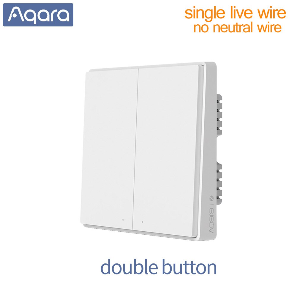 Aqara smart væg lysafbryder wifi switch zigbee app kontrol smart switch nøgle naturlig ledning live wire smart home switch: D1 enkelt strømkabel 2