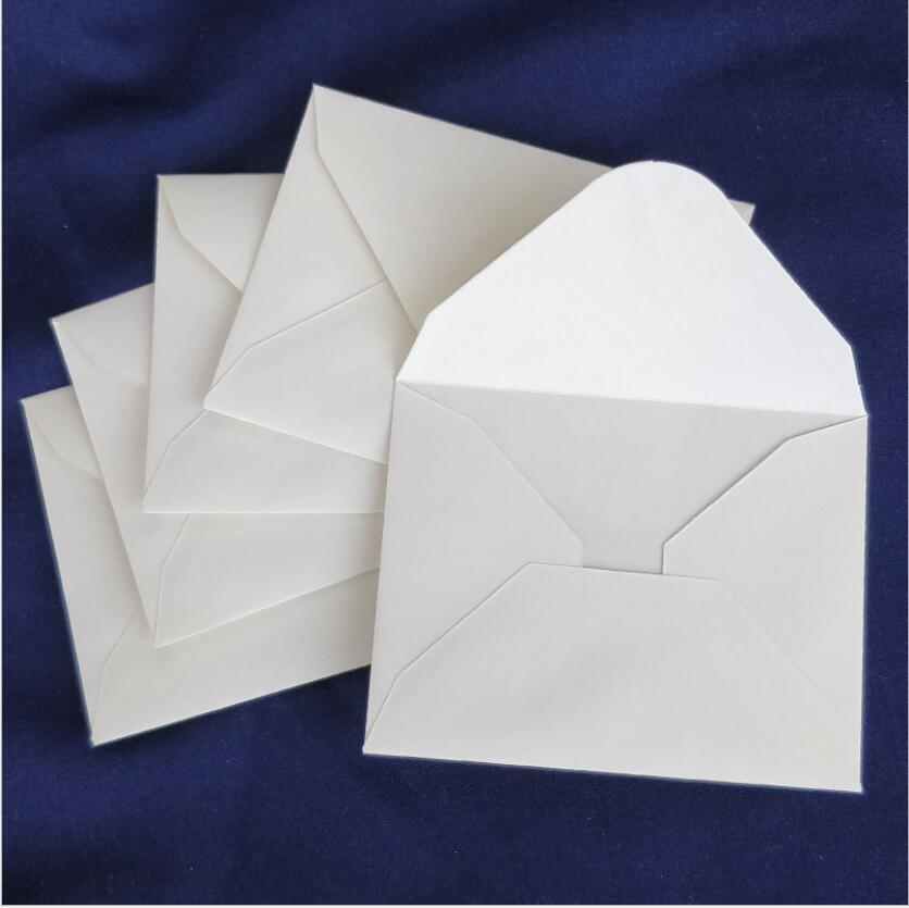 Sobre de papel blanco con adhesivo de sellado, 100 piezas, sobre de carta de invitación de tarjeta de vacaciones