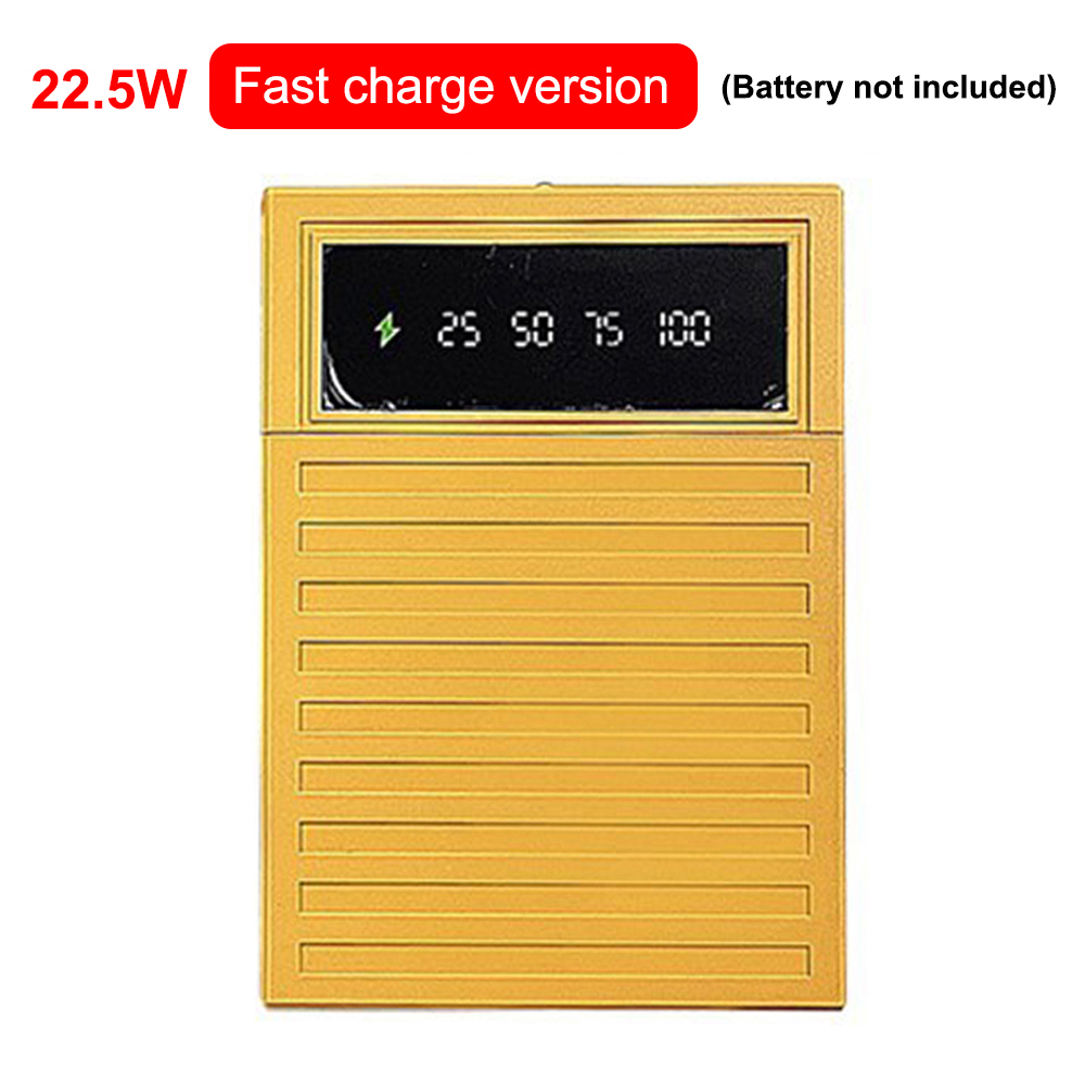 4 * 18650 Battery Holder Solderless Power Bank Cover DIY Battery Box Removable Power Supply Housing 18650 Battery Storage Box: grey