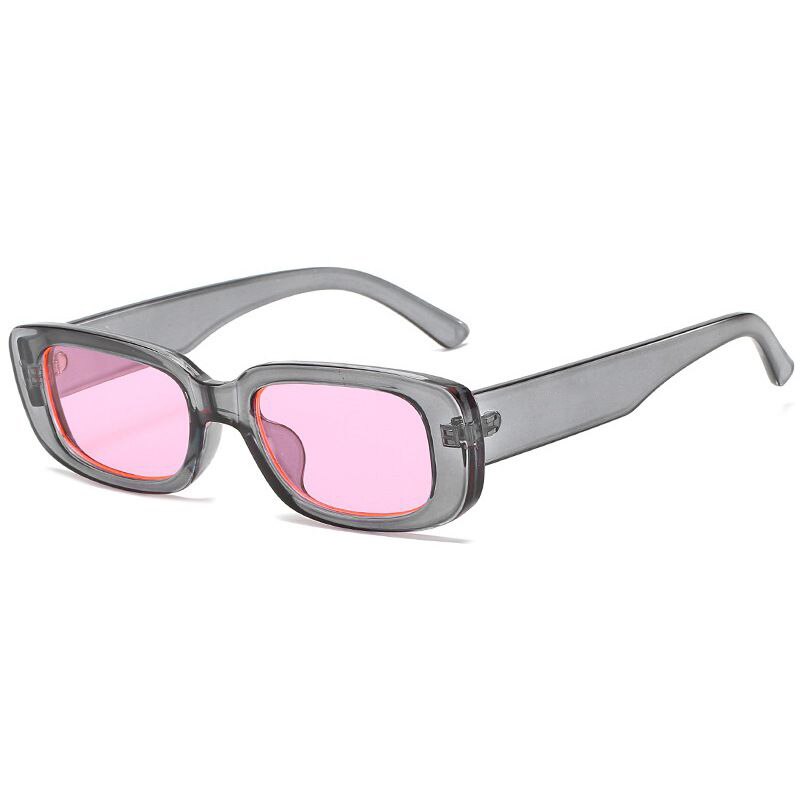 Luxe Vintage Vierkante Zonnebril Vrouwen Retro Zonnebril Reizen Rechthoek Mannen Vrouwen Zonnebril: 3