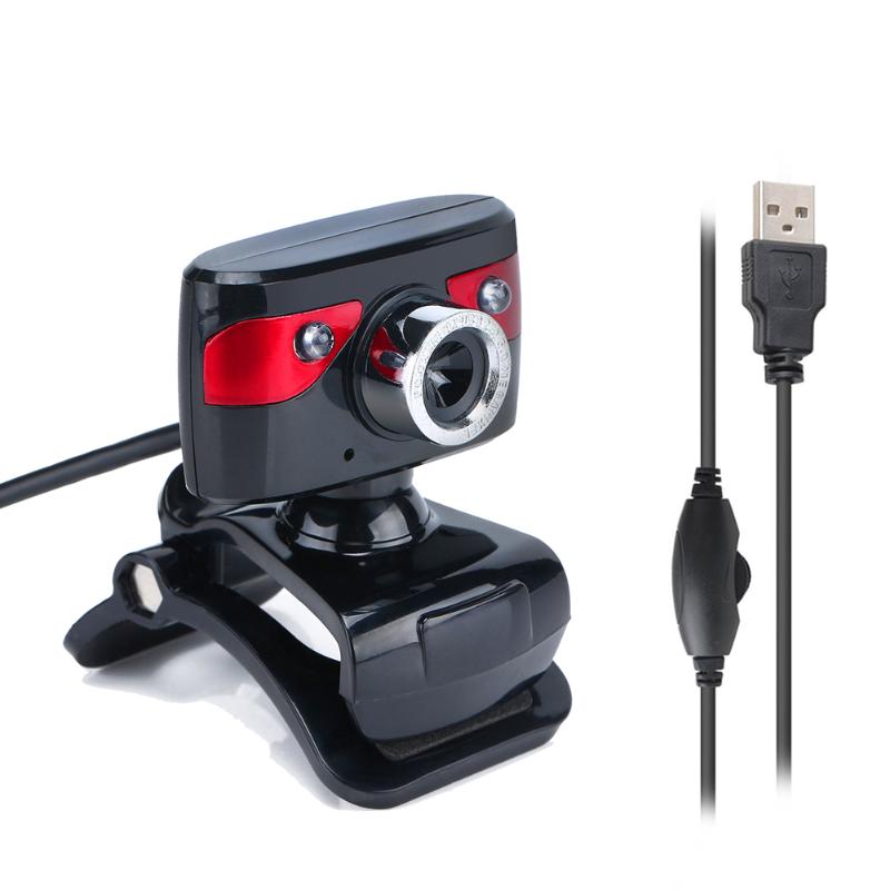 A886 USB 1.3 Megapixel Computer Webcam Camera Rotatable Web Cam with Mic Support Night Vision for PC Android TV