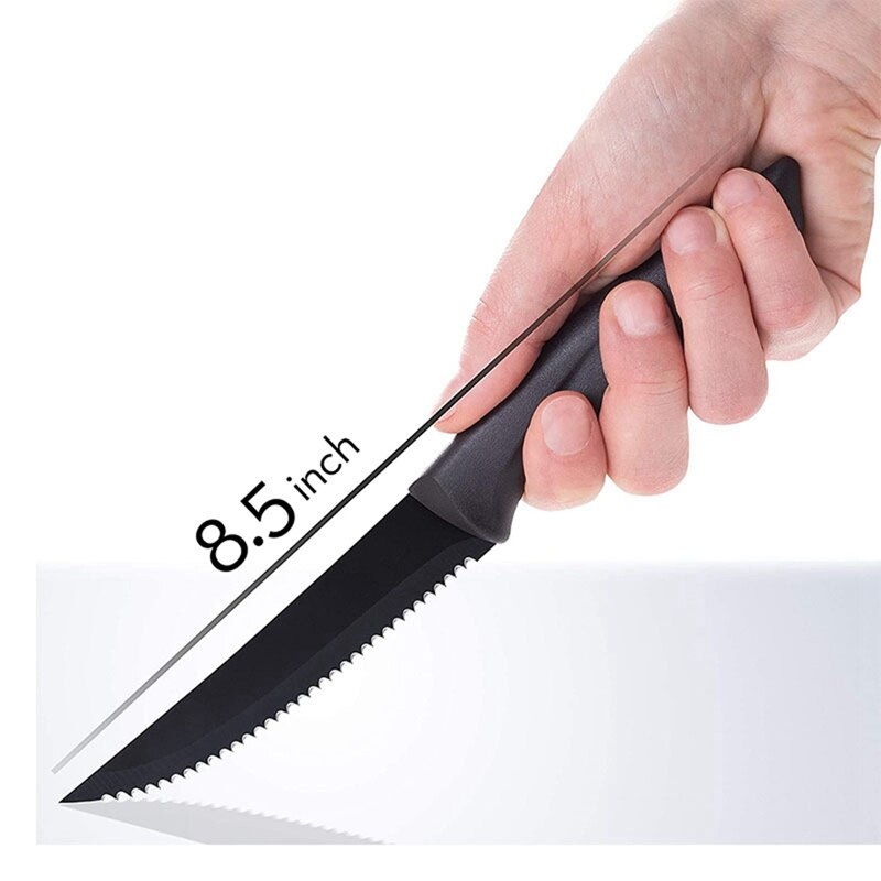 8-Piece Steak Knife Steak Knife Set Stainless Steel, Kitchen Steak Knife Set Sharp - Scratch Resistant &amp; Rust Proof