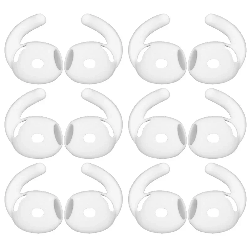 1/6Pairs Ear Tips for AirPods 4 4th Generation Earphones Earhook Earplugs Silicone Cover For Airpods4 Anti Lost Dust Proof Tips: Dark Grey