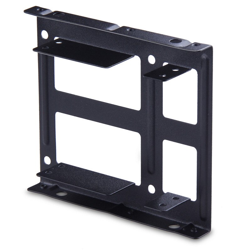 Kit de Soporte de montaje de disco duro SSD de 2X2,5 pulgadas a 3,5 pulgadas, adaptador de soporte de disco duro de Metal con cable de alimentación de datos SATA