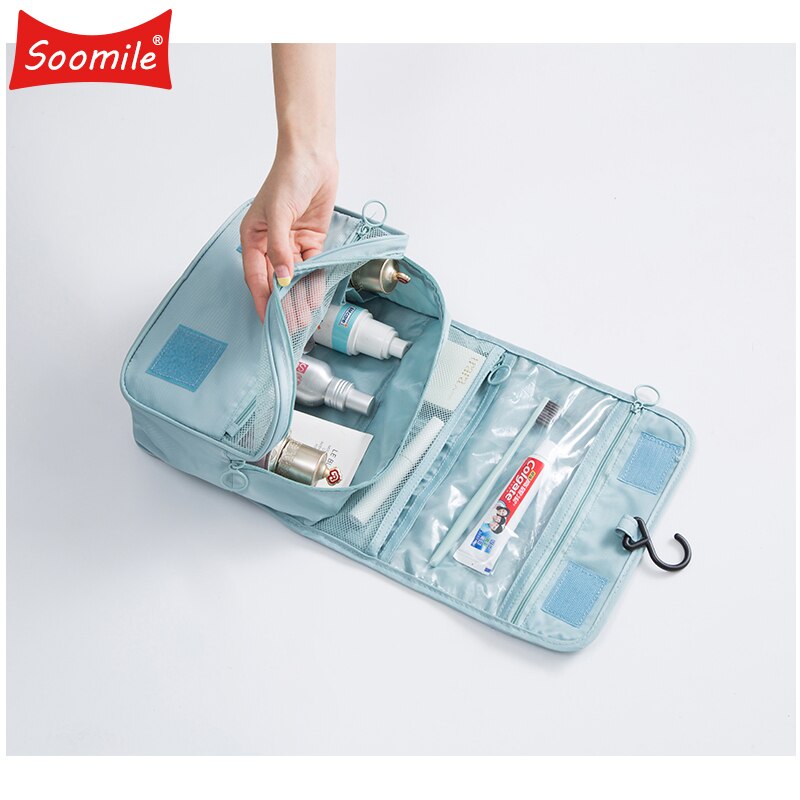 Opknoping Opvouwbare Reistas Vrouwen Mannen Cosmetische Zakken voor Make Tandpasta Toilettas Tandenborstel Handdoek Hoge Capaciteit Bagage