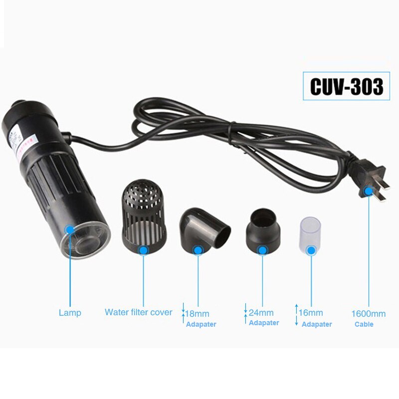 Sunsun CUV-303 CUV-305 CUV-505 CUV-510 Aquarium Fish Tank UV Sterilizer Algae Killer UV Light Only (no water pump): CUV-303