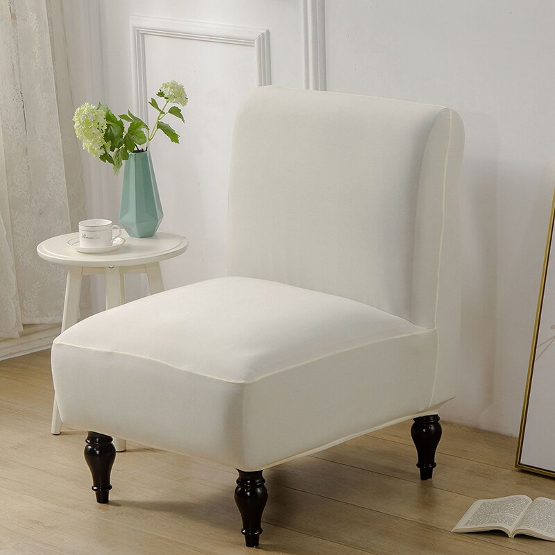 Fundas de sofá sin brazos para silla, paquete de medio paquete elástico