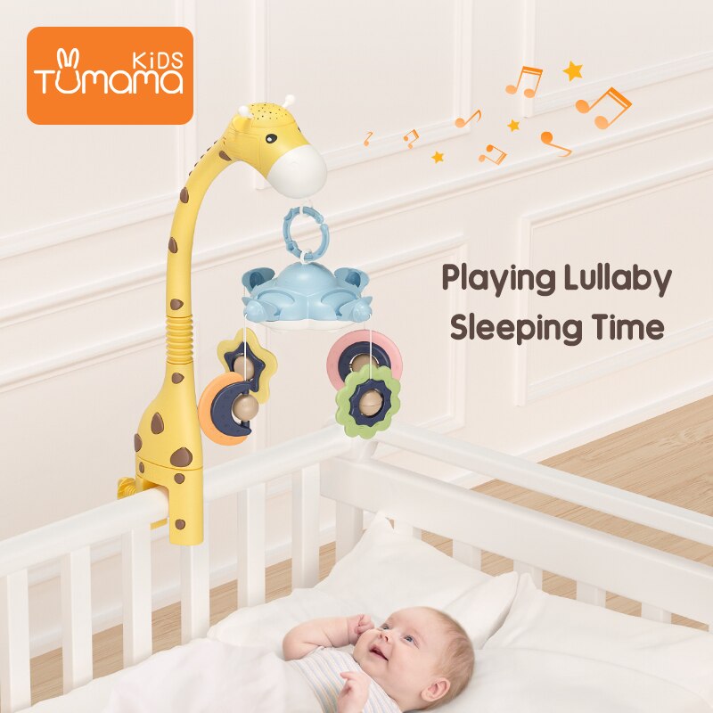 Tumama Baby Rassel Giraffe Mit Sternenlicht Projektion Kann Drehen 360 Grad Baby Spielzeug Für Neugeborene Pädagogisches Spielzeug Für Baby