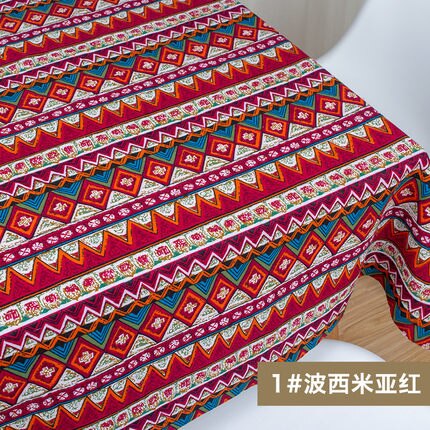 50 x 145cm afrikansk stof bomuld linned vintage print klud gør det selv håndlavet tekstil syning patchwork til tasker kjole dug: 1