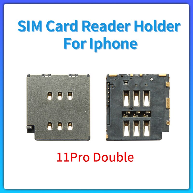 100% Tested SIM Card Reader Holder Flex Cable For Iphone 11 12 Pro Max 12MINI Tray Slot Socket Repair Replacement Part